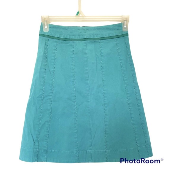 Anthropologie Sitwell Womens Skirt 0 Green St. Patrick's Thread Textured Boho - Picture 4 of 12